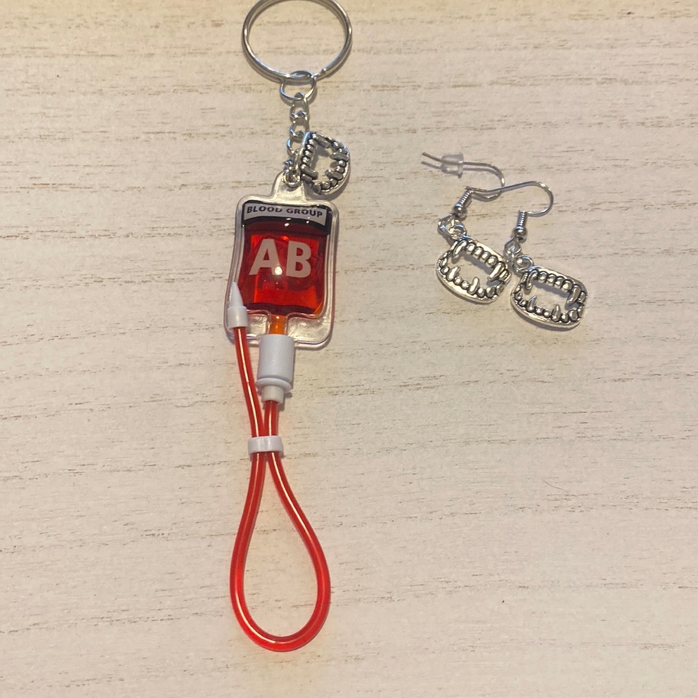 Halloween Keychain and Earrings